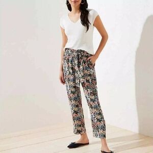 LOFT Floral Paperbag Pants XSP